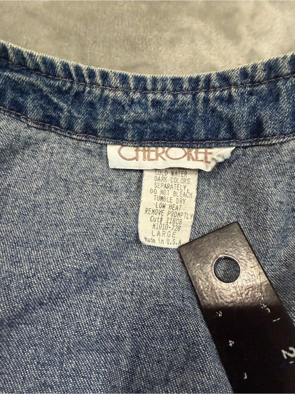 Vintage CHerokee 90s Denim Button Up Vest Medium Wash Size Large - Picture 5 of 8